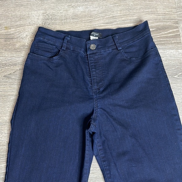 Klaveli Dark Blue High Waisted Straight Leg Jeans Sz 8 - Picture 2 of 10